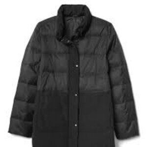 Gap Long Down Puffer Coat Navy Blue Size S